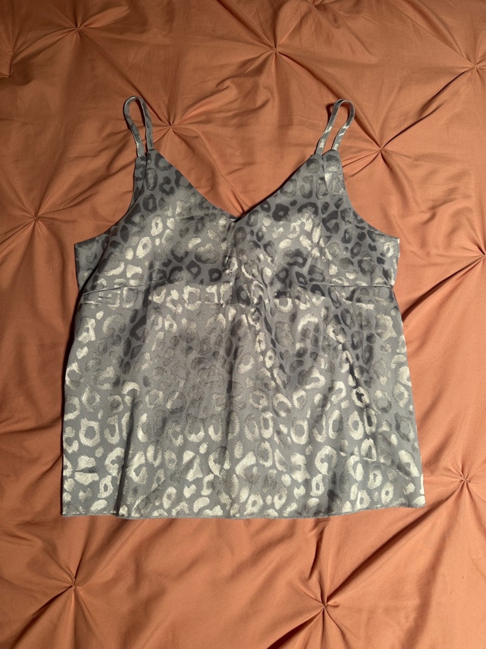 SHEIN Light Blue Leopard Satin Cami